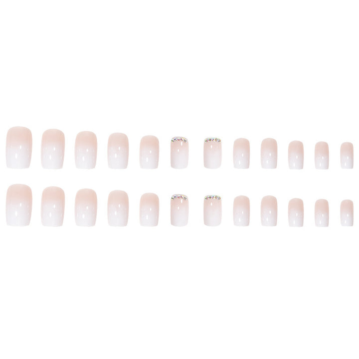 Elegant Rhinestone-Accented Press-On Nail Set