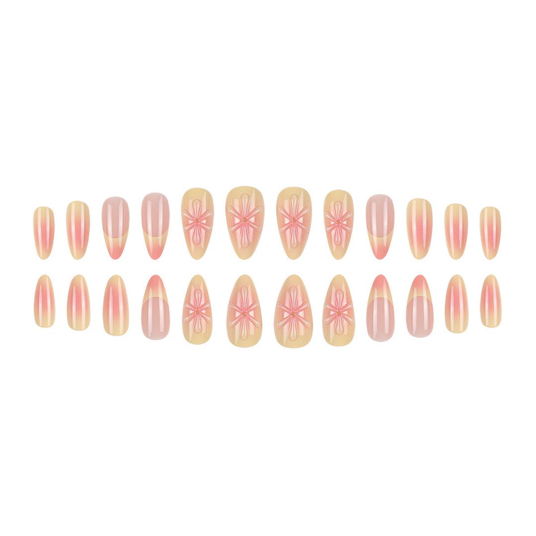 Decorative Floral Press-On Nail Extensions Kalsten