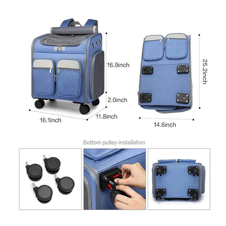 Multifunctional Pet Backpack with Trolley Function Kalsten