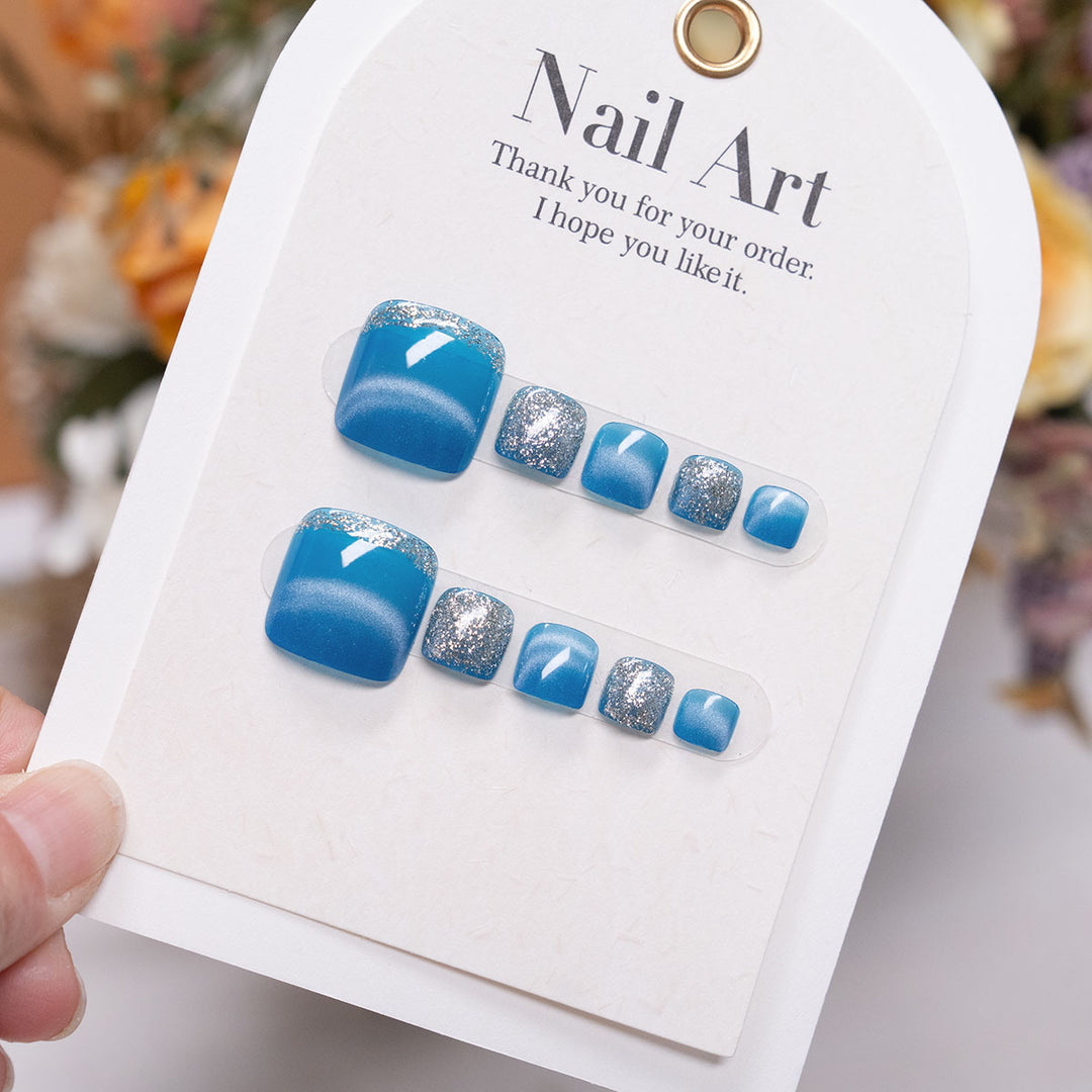 Glittering Toe Nail Art Set