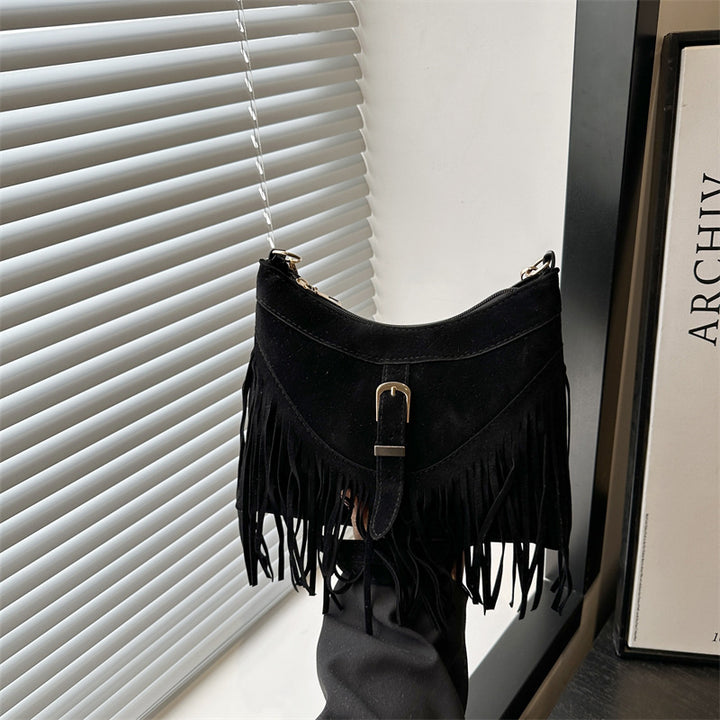 Fringed Suede Handbag