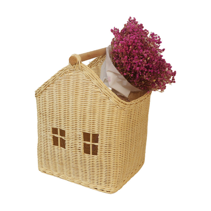 Woven House-Shaped Storage Basket Kalsten