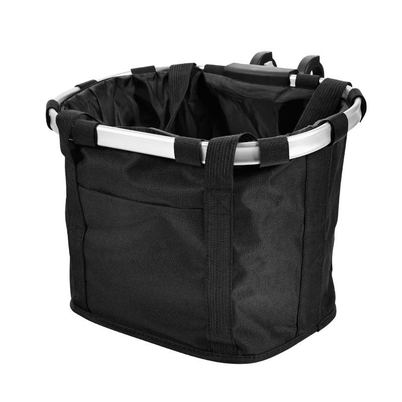 waterproof removable bicycle front basket liner with reinforced aluminum rim and quick-release handlebar hooks Kalsten