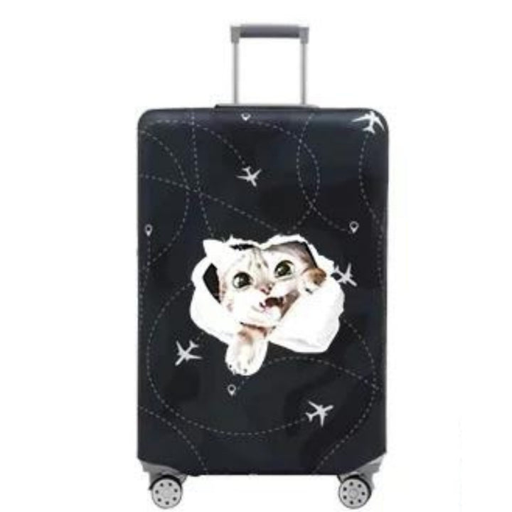 Women's hard shell suitcase with playful cat motif Kalsten