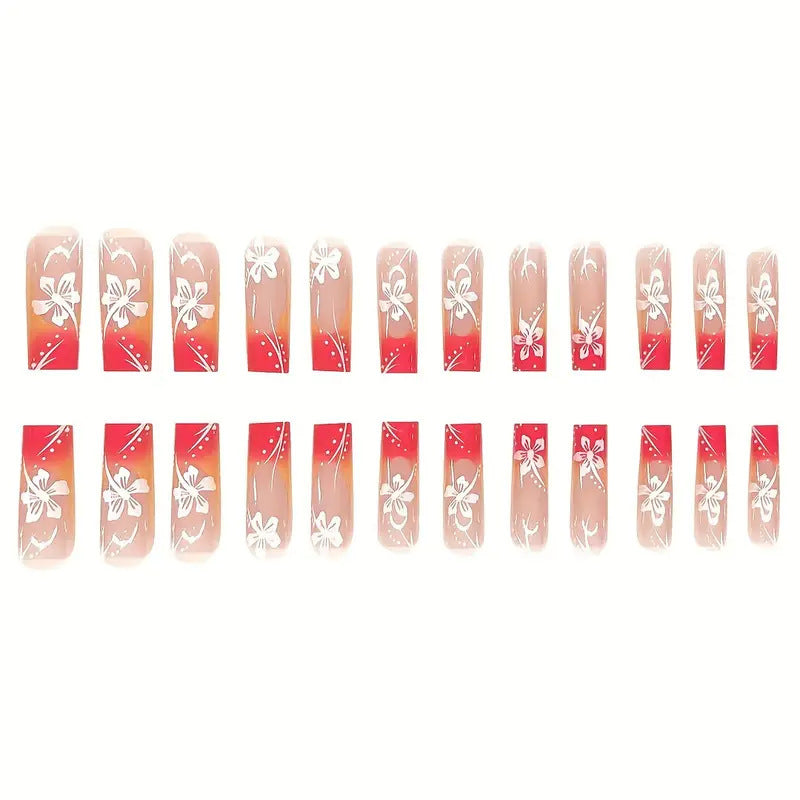 Trendy Floral Acrylic Nail Art Set Kalsten