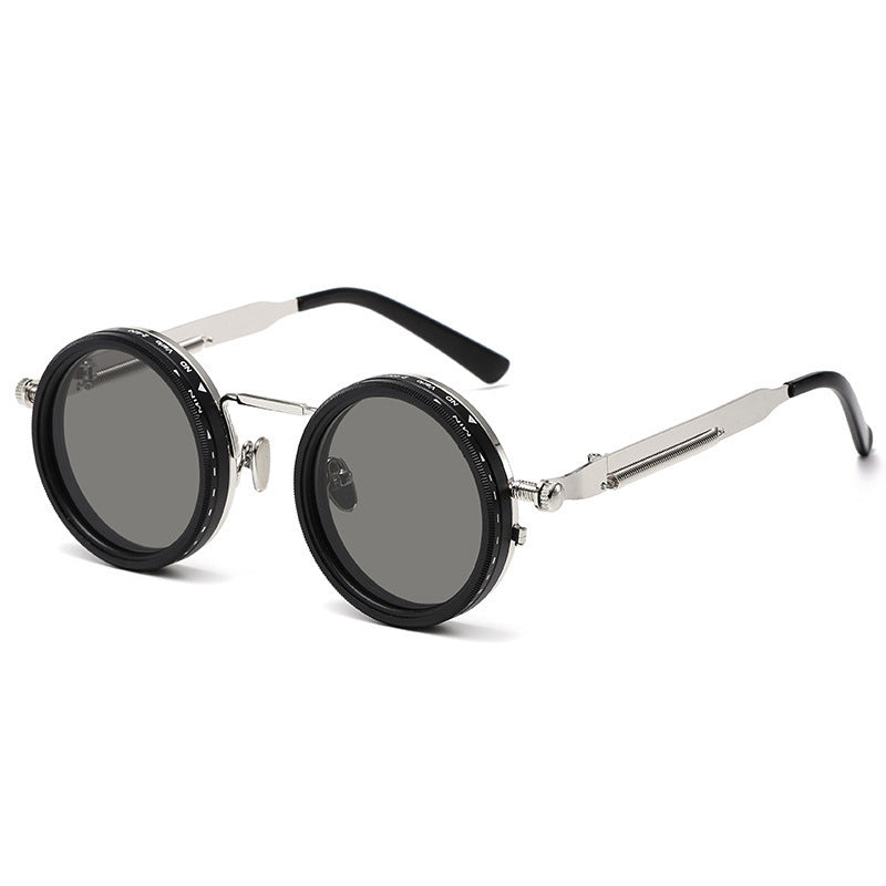Ladies vintage inspired round sunglasses with unique frame Kalsten