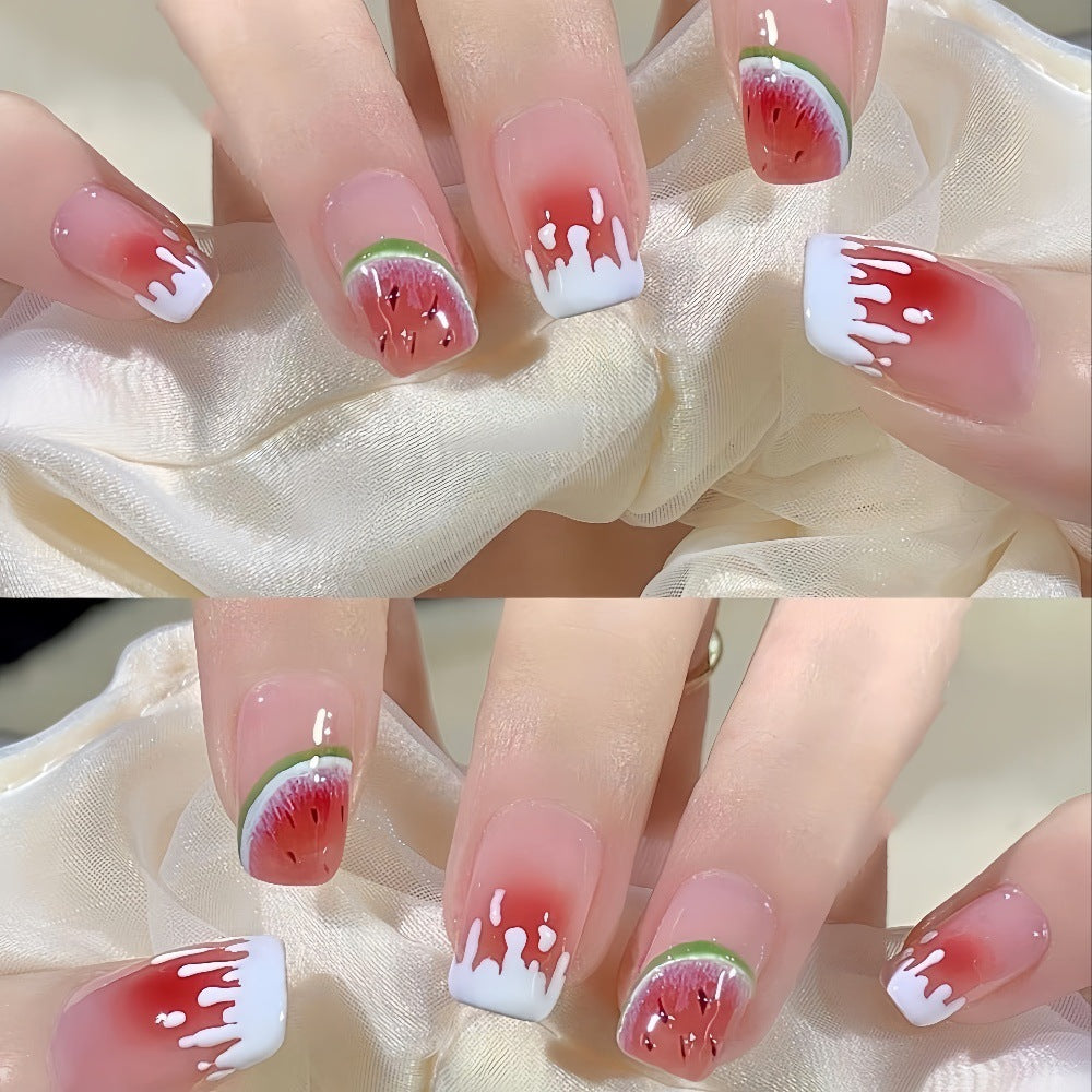 Artificial nails in stylish watermelon design Kalsten