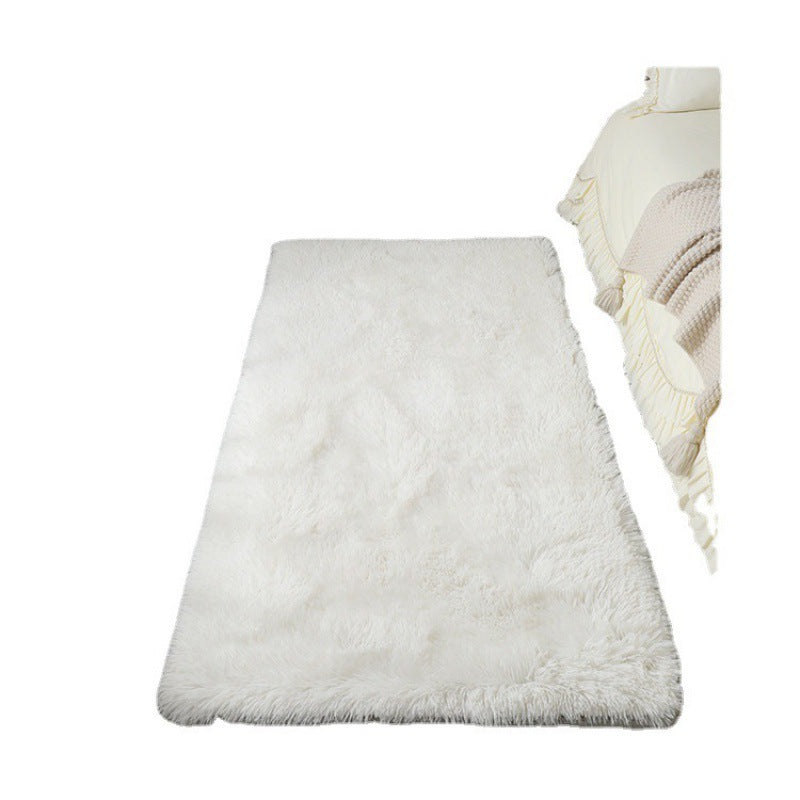 Plush Long-Pile Shag Area Runner Rug With Anti-Slip Backing And Faux Sheepskin Texture