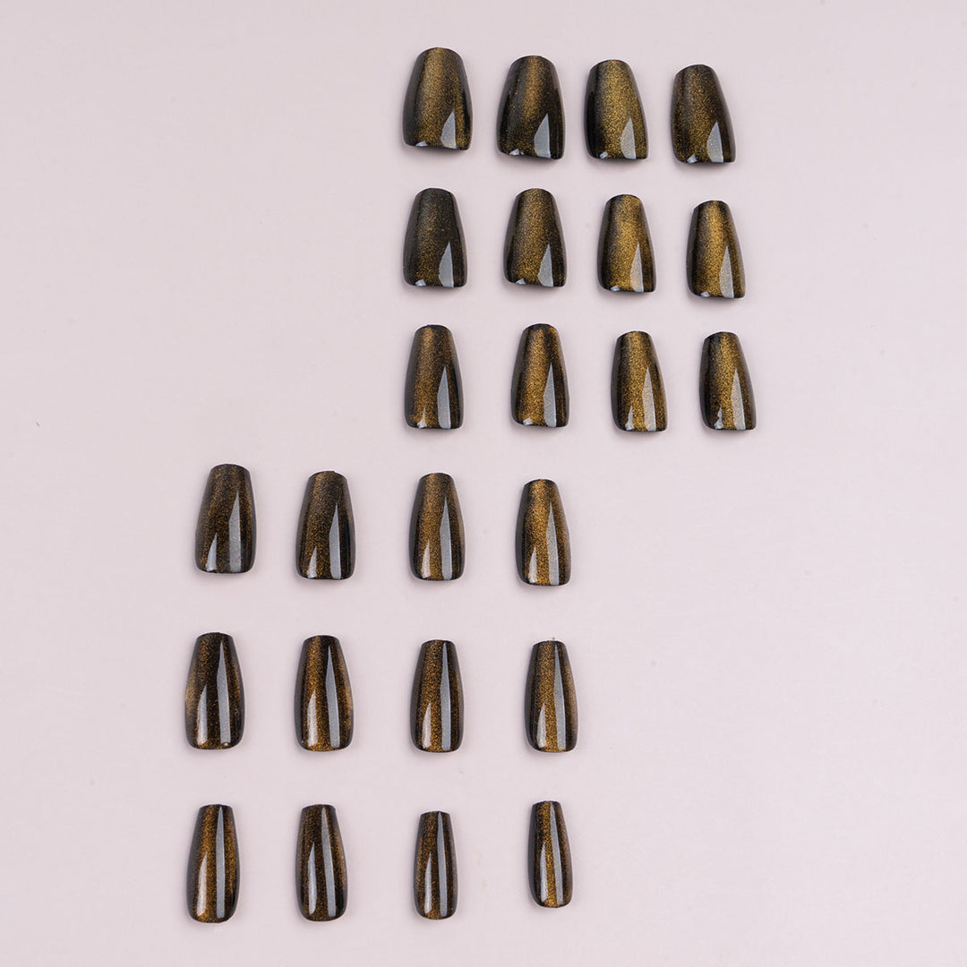 Elegant Metallic Press-On Nails
