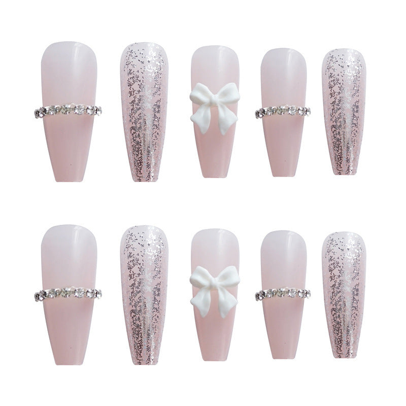 Elegant Long Stiletto Press-On Nail Art