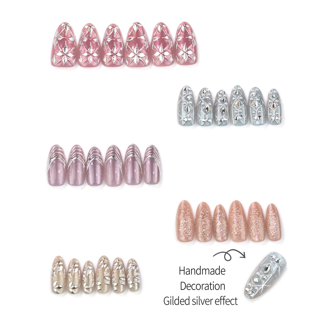 Artistic Embellished Press-On Nail Set