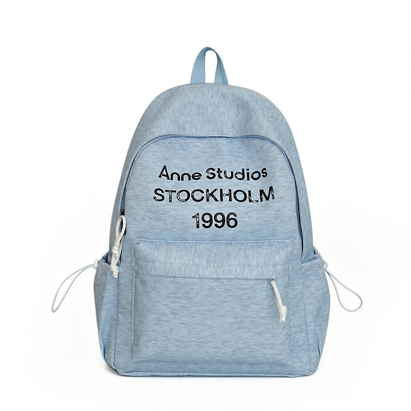 Casual Lightweight Backpack with Cute Plush Charm Kalsten