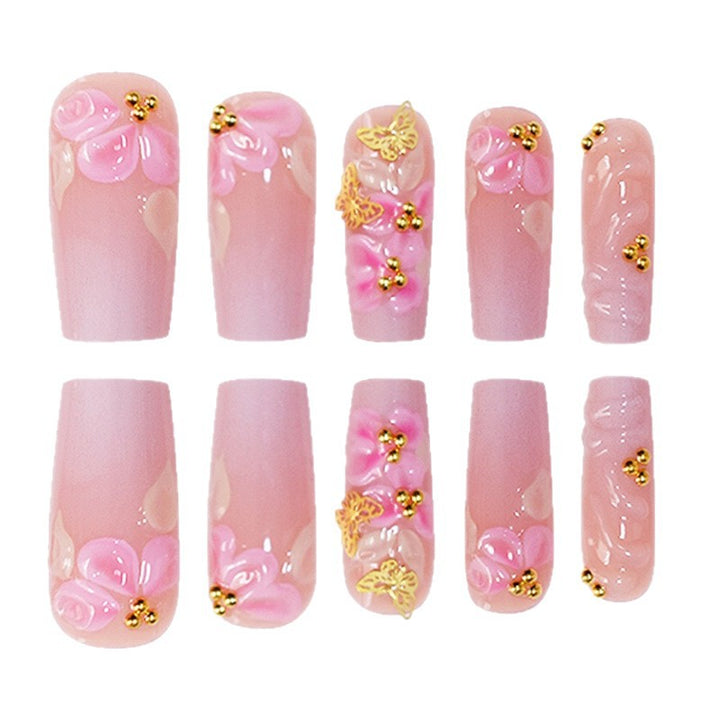Floral Art Acrylic Press-On Nails Set Kalsten