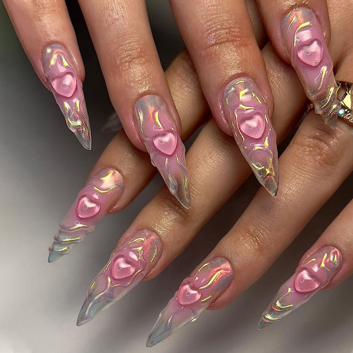 Artificial fog with heart design and holographic accents Kalsten