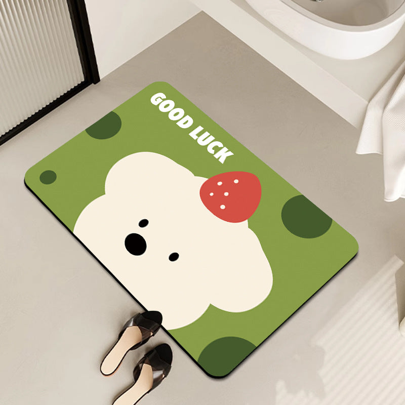 Cute Cartoon Bear-Themed Bath Mat Kalsten