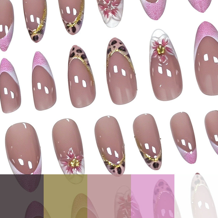 Artistic Floral Acrylic Nail Extensions Kalsten