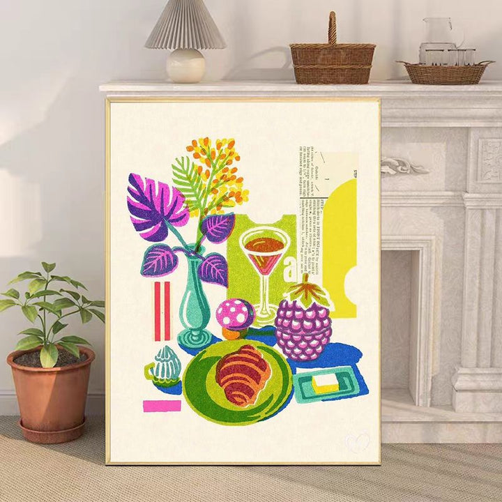 Retro-Inspired Still Life Canvas Art Print Kalsten