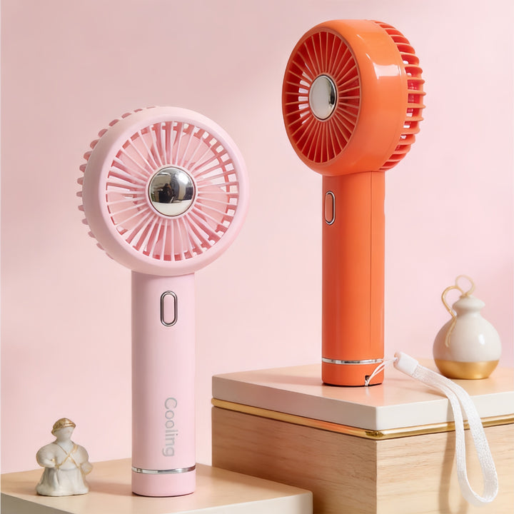 Ladies portable USB hand fan with ergonomic grip and variable speed control Kalsten