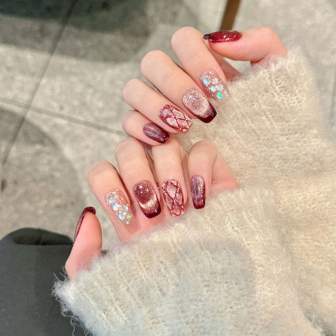 Artistic Glitter Ombre Press-On Nail Set