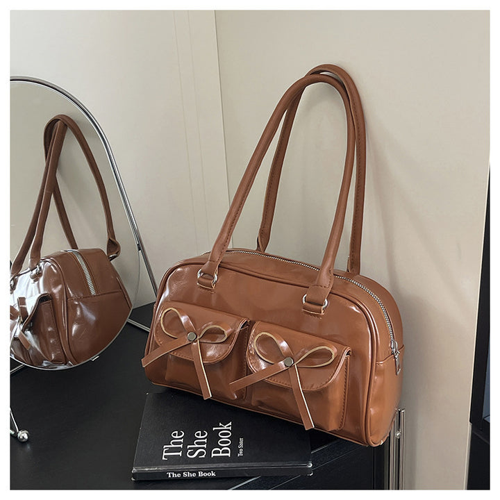 Stylish Multifunctional Handbag with Bow Detail Kalsten