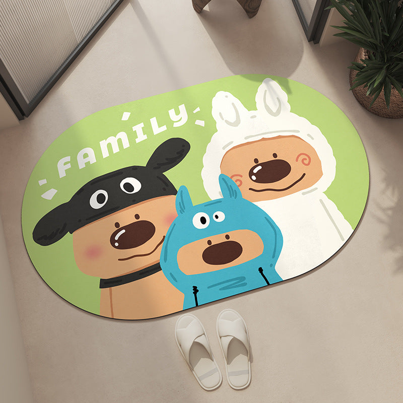 Playful Cartoon Character Shaped Area Rug