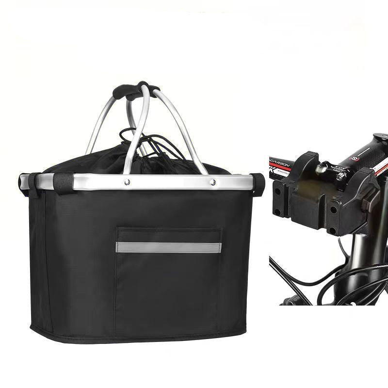 collapsible insulated front bike basket with quick-release mounting and waterproof liner Kalsten