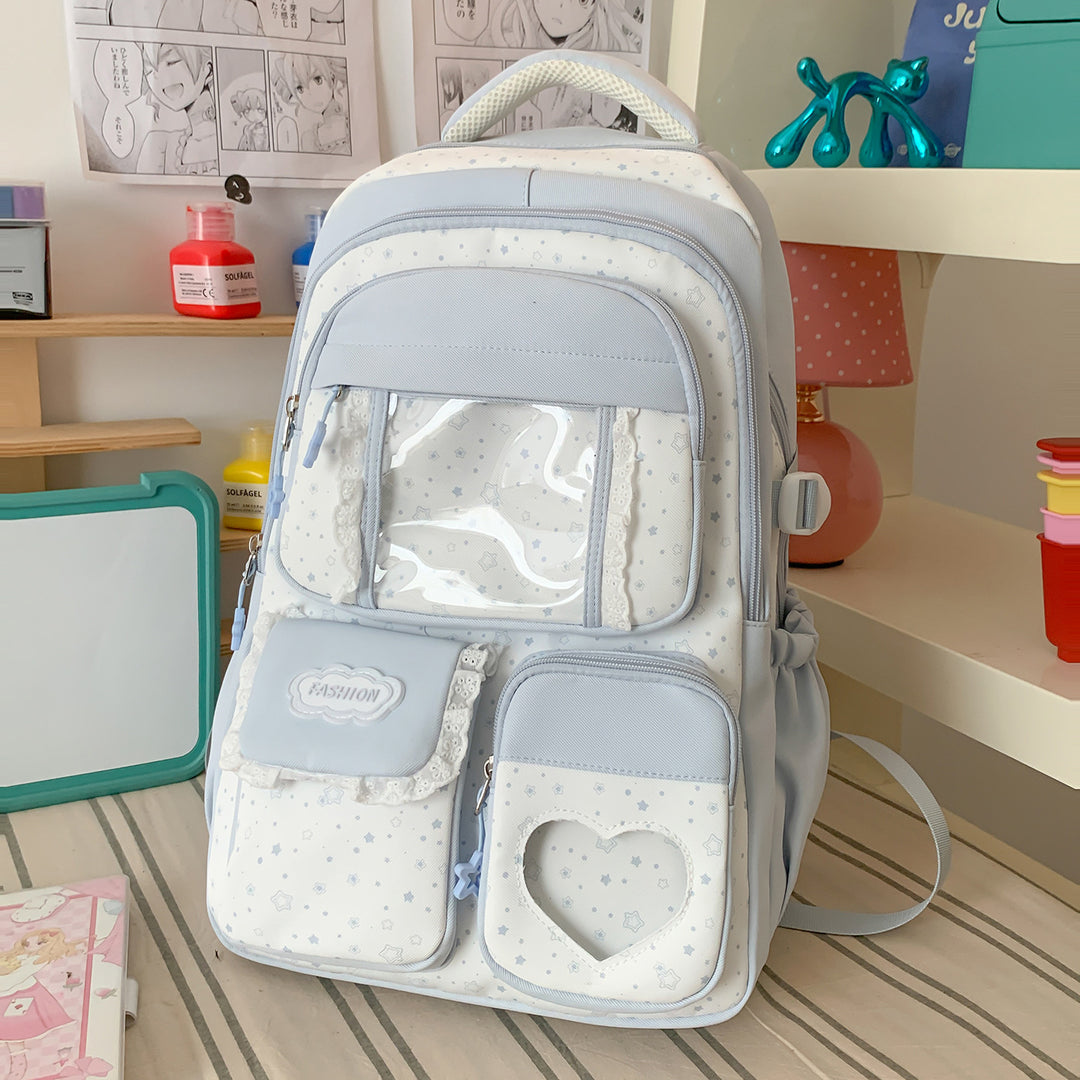 Stylish Star-Print Casual Backpack Kalsten