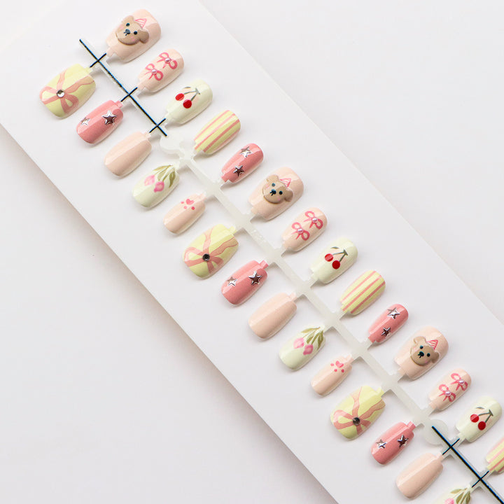 Playful Themed Press-On Nail Art