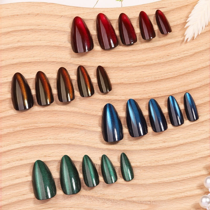 Elegant artificial nail set with high gloss and pointed design Kalsten