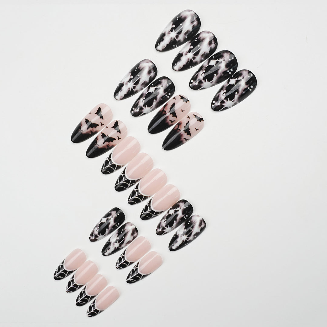 Gothic Spider Web Nail Art Set