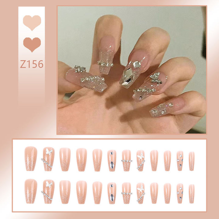 Rhinestone & Glitter Press-On Nail Tips