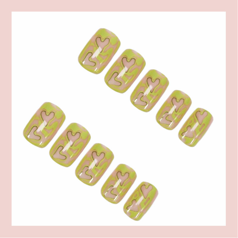 Acrylic Nail Set with Modern Abstract Designs Kalsten
