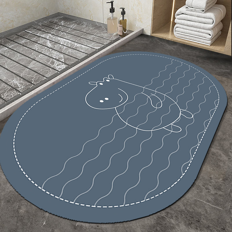 Playful Dinosaur-Themed Bath Mat
