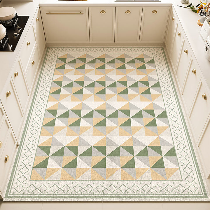 Floral Pattern Kitchen Rug