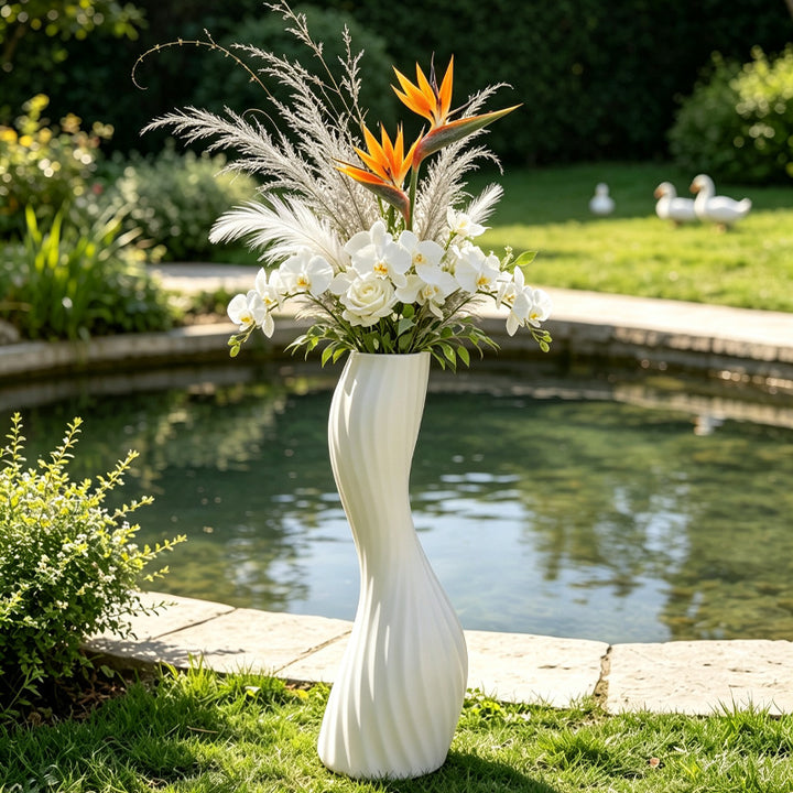 Elegant Twisted Decorative Floor Vase Kalsten