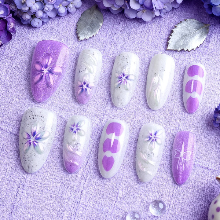 Decorative Floral Press-On Nail Collection Kalsten