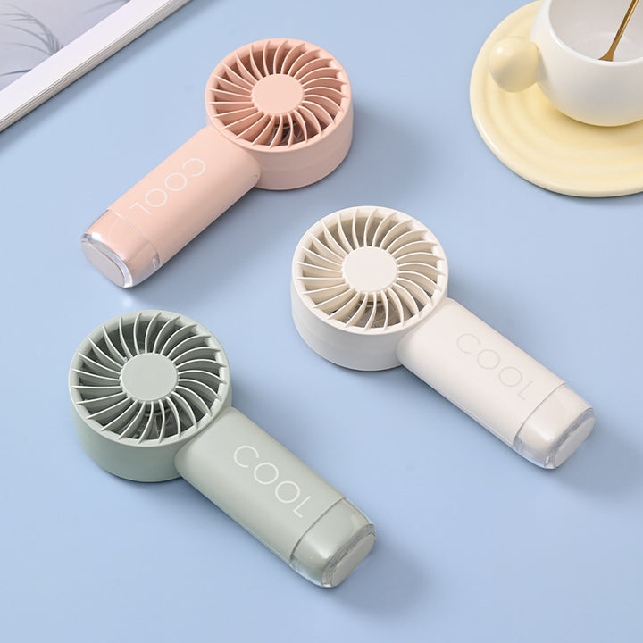 Unisex mini portable hand fan with rechargeable battery and quiet motor Kalsten