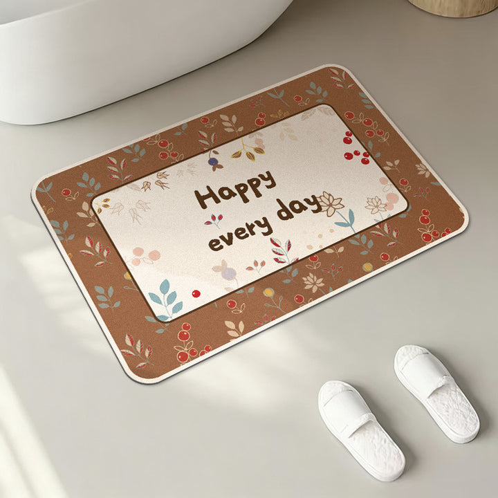 Inspirational Quote Bath Mat