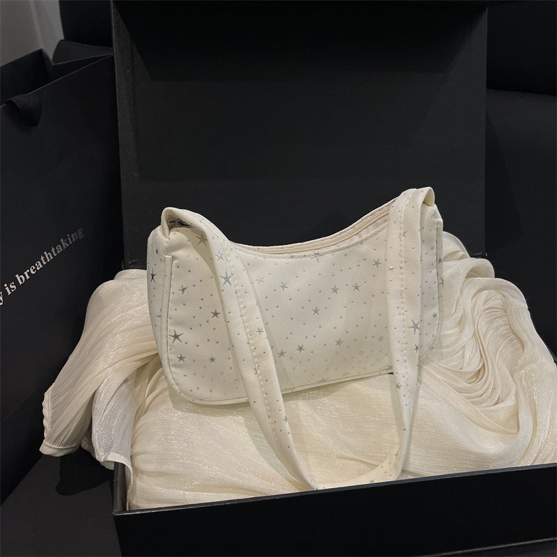 Space-Patterned Shoulder Bag