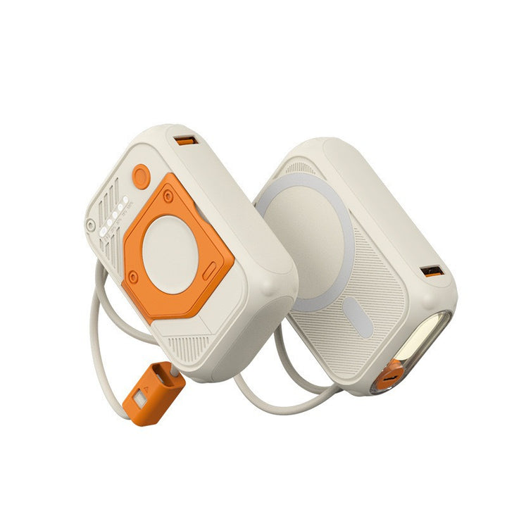Multifunctional power bank with LED light and integrated charging cable Kalsten