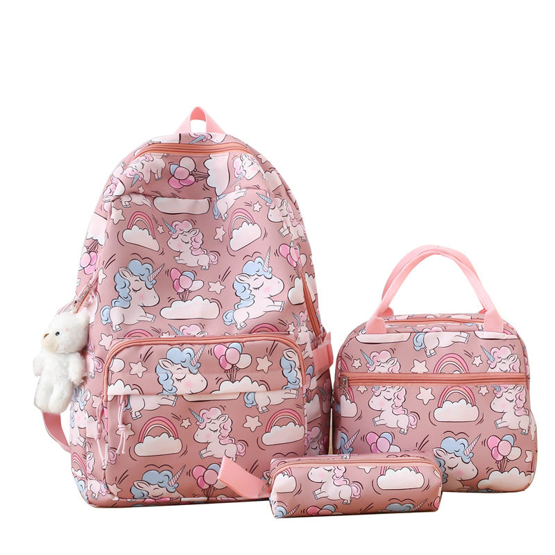 Backpack set with colorful unicorn motif Kalsten