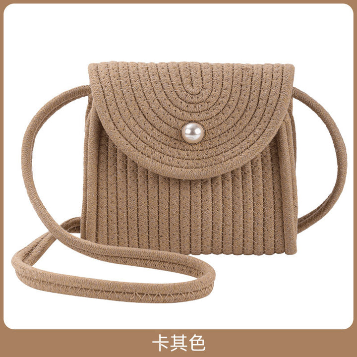 Women's Fashion Shoulder Bag with Decorative Pearl Closure Kalsten