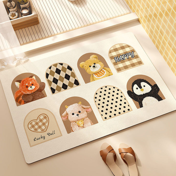 Cute Animal-Themed Plush Floor Mat Kalsten