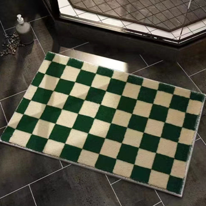 Stylish Checkered Bath Mat Kalsten