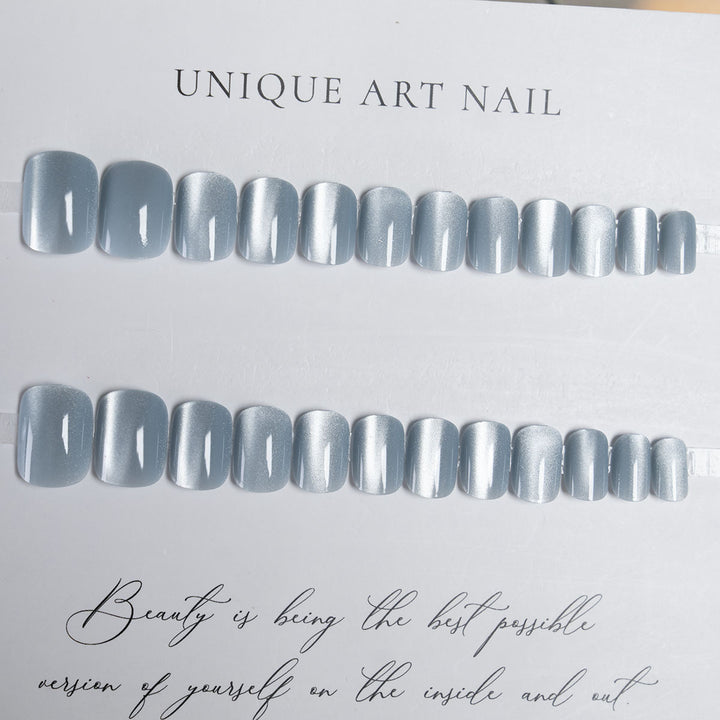 High-Shine Square Press-On Nails