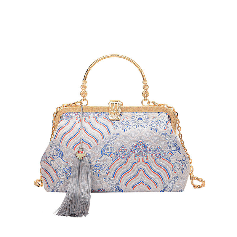 Vintage Embroidered Designer Handbag