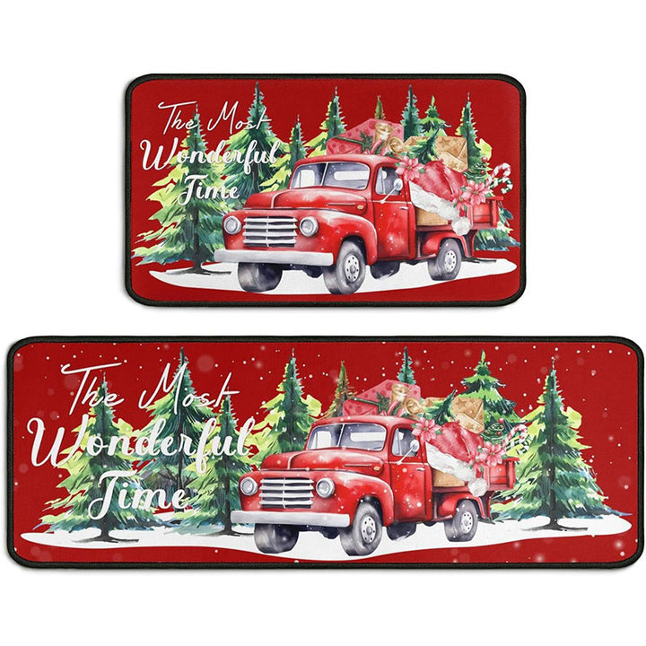 Festive Christmas Kitchen Mat Set Kalsten