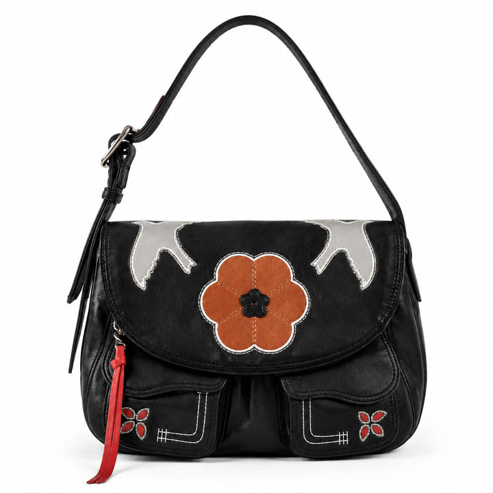 Artisan Floral Embroidered Crossbody Bag