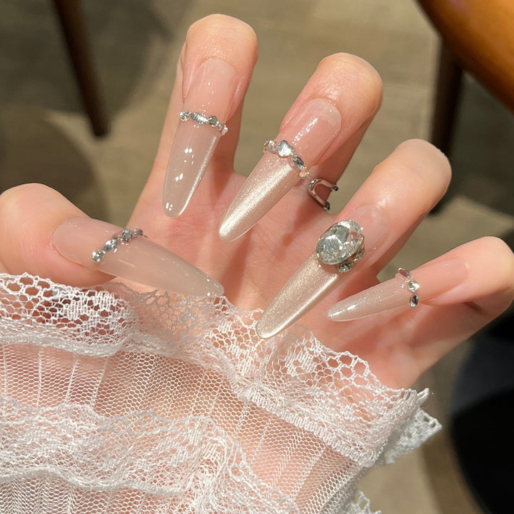 Luxury Rhinestone-Embellished Press-On Nail Set Kalsten