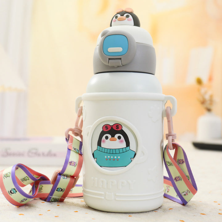Women Insulated Drinking Bottle with Playful Penguin Design Kalsten